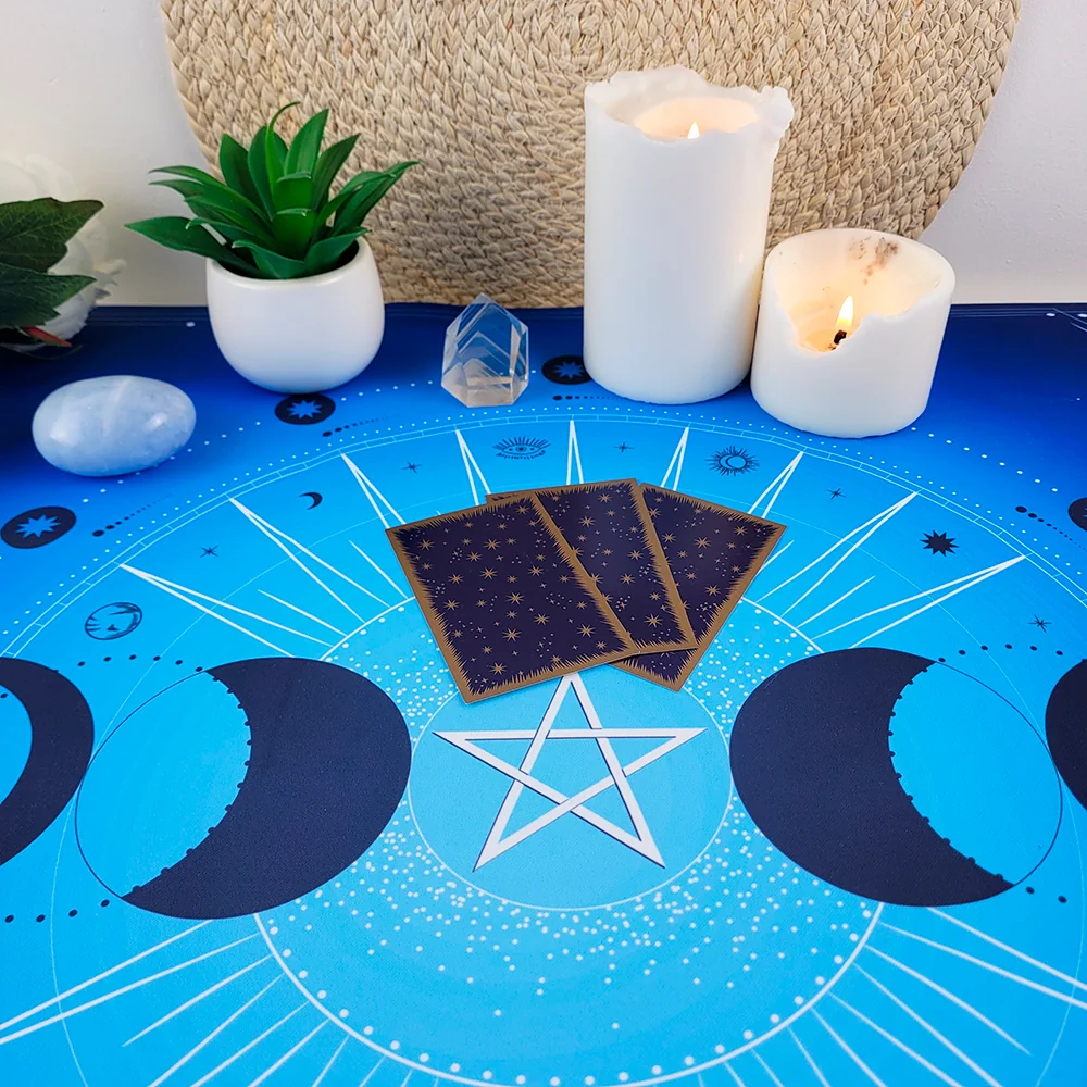 ritualteppich weiße magie kerzen
