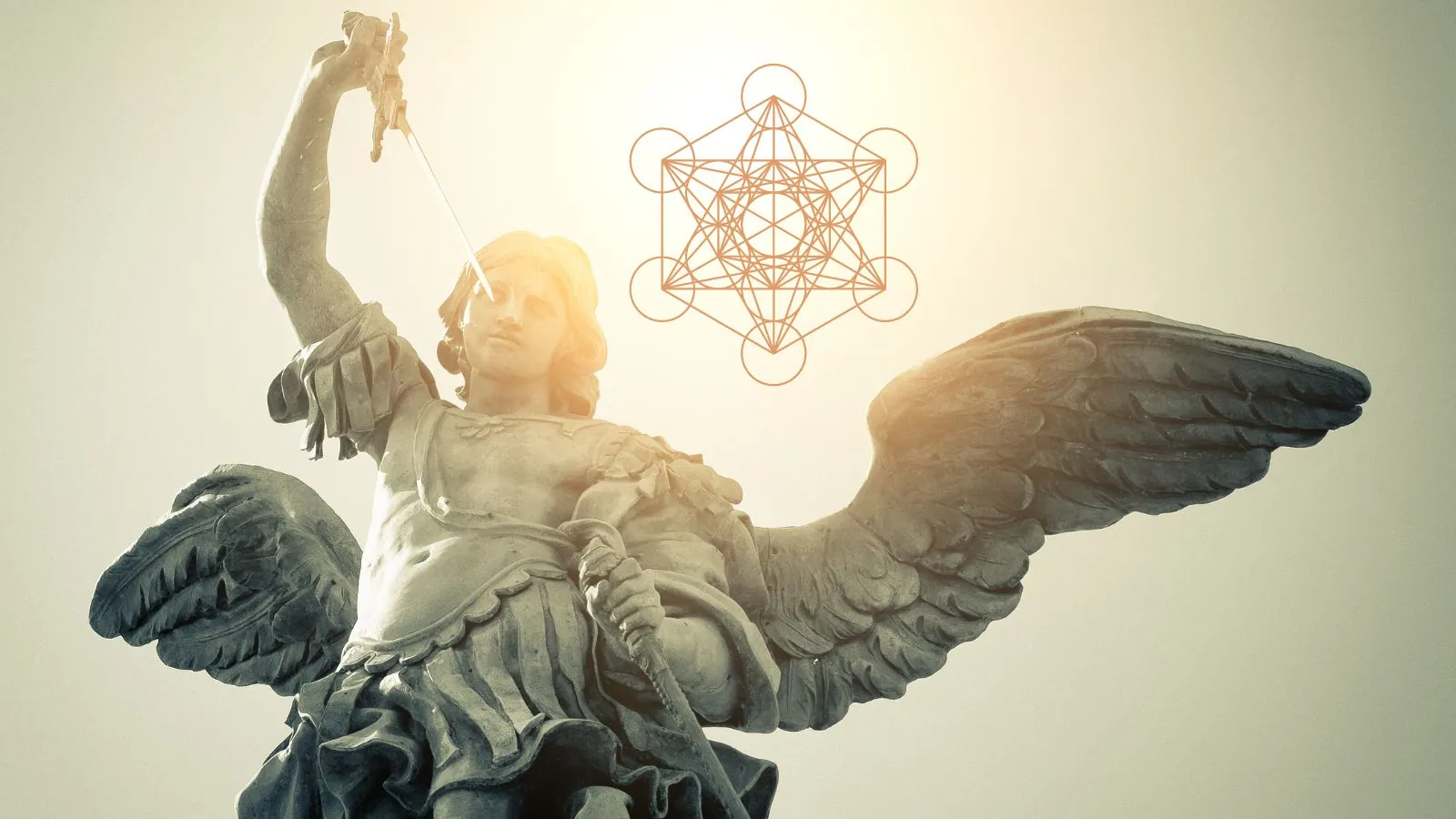 L'archange Métatron avec son symbole, représentant l'harmonie divine et la géométrie sacrée
