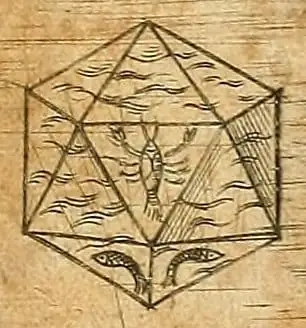 Sólido platónico icosaedro Johannes Kepler