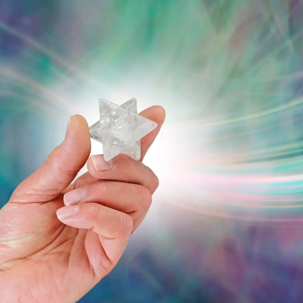 Rock crystal merkaba