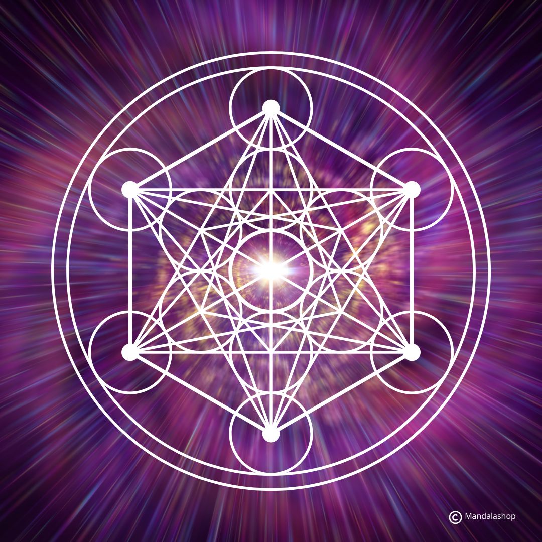 Metatron's cube, symbol of sacred geometry representing energy balance, universal structure and spiritual protection