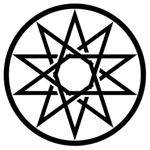 Decagramma, stella a dieci punte ricavata da un decagono, simbolo di dinamismo ed equilibrio energetico