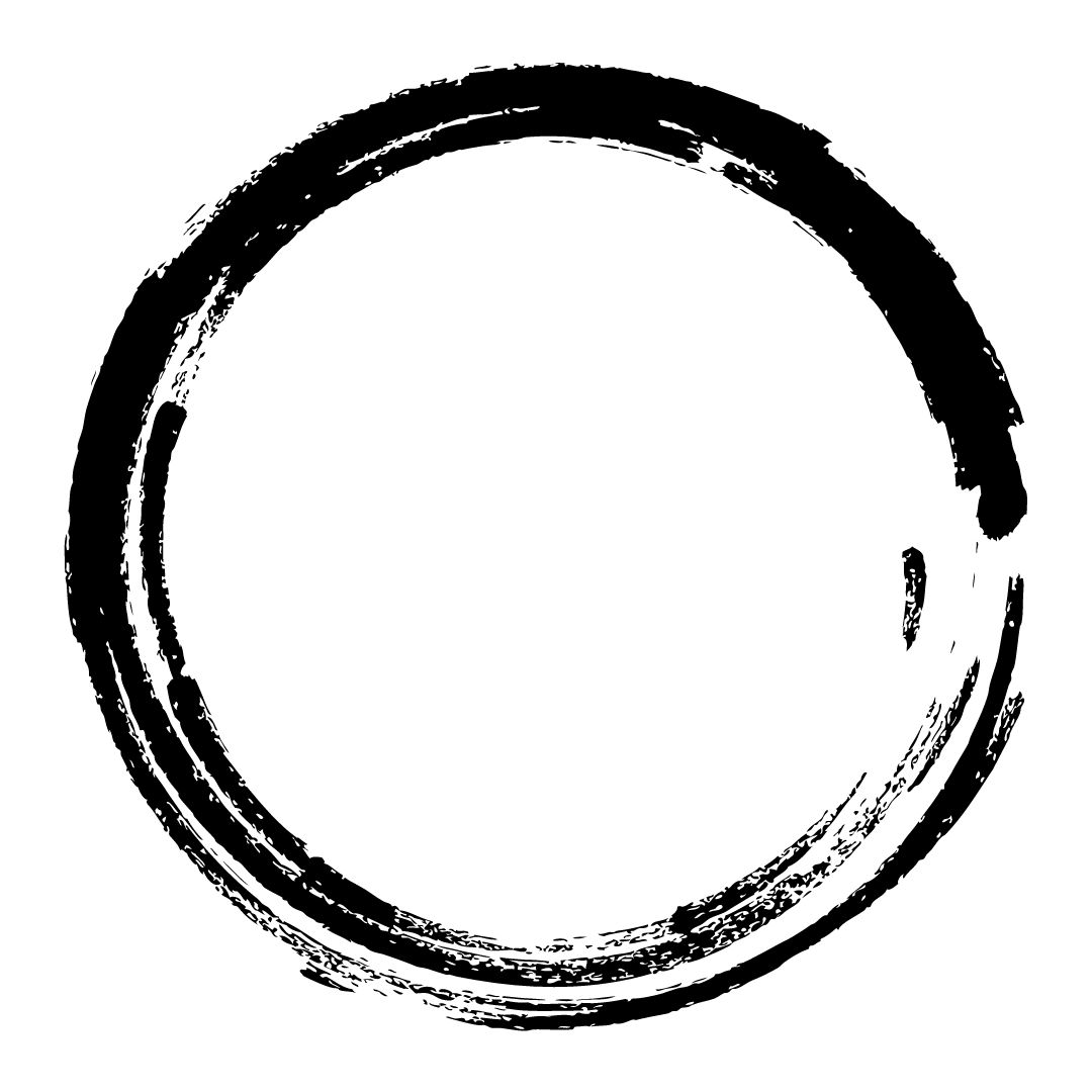 Enso zen, círculo dibujado con tinta que ilustra el simbolismo del círculo y el camino espiritual