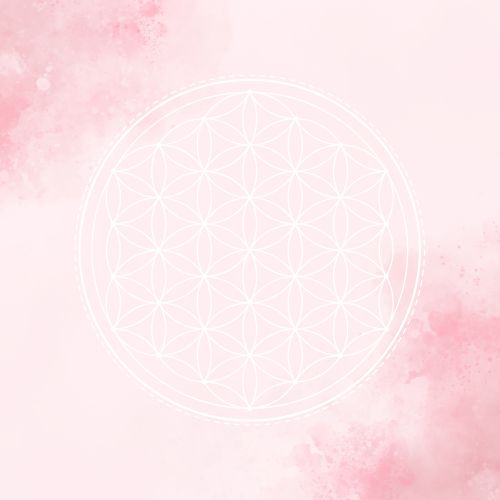 Flor de la Vida, símbolo de geometría sagrada que representa la interconexión de todas las formas de vida y la armonía universal