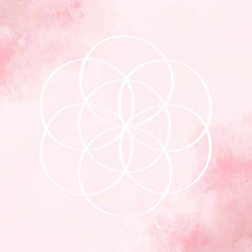 Semilla de vida, símbolo de geometría sagrada que representa el principio de la creación y el potencial de vida oculto en toda forma de vida
