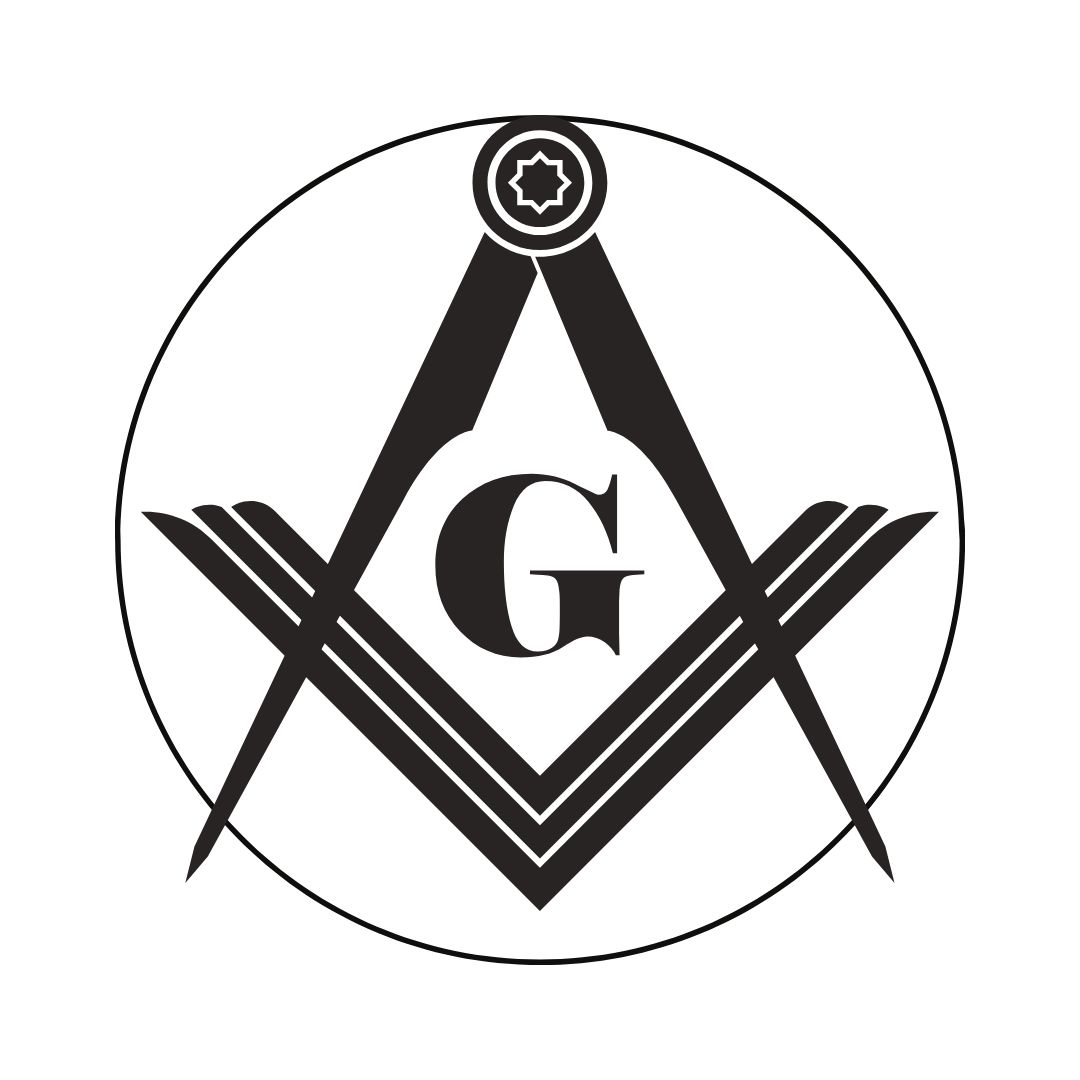 Escuadra y compás masónicos en un círculo que ilustra el simbolismo del círculo y la unión entre materia y espíritu