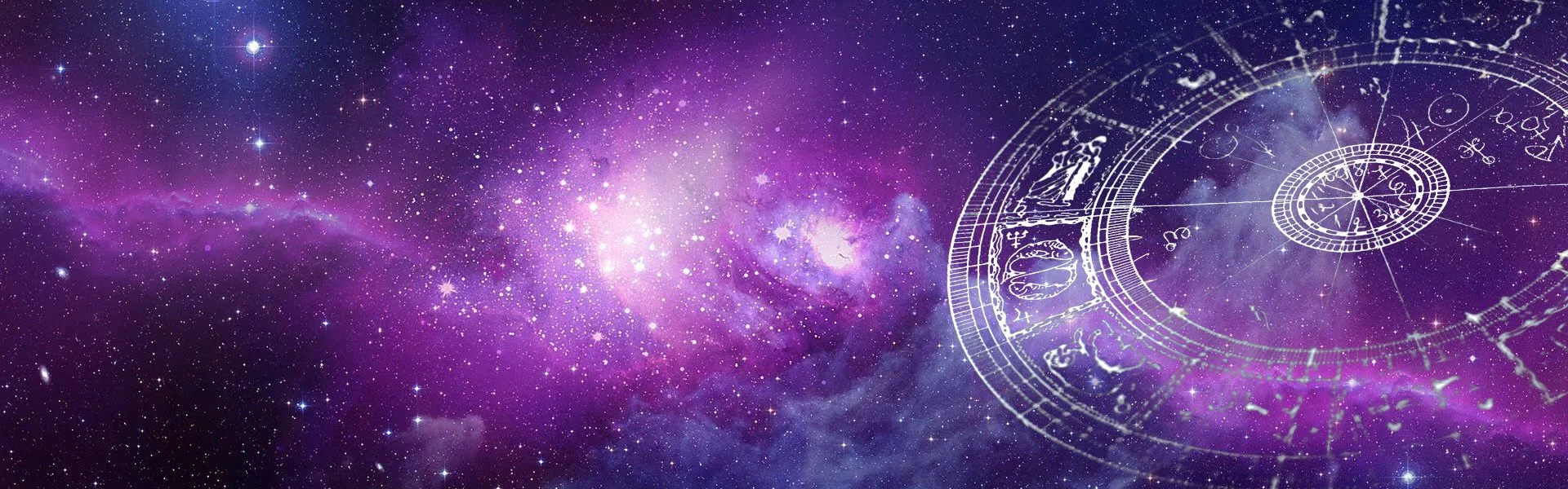 Constellation avec la roue du zodiaque, représentant les signes astrologiques et les constellations associée