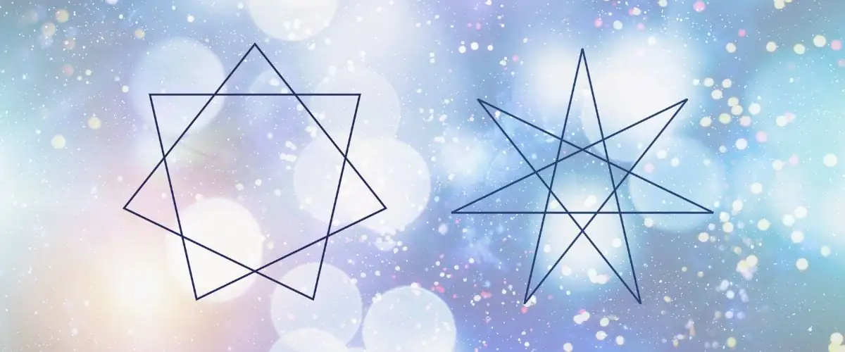 Ettagramma, stella a sette punte, simbolo mistico associato all'equilibrio, alla spiritualità e all'energia dei sette