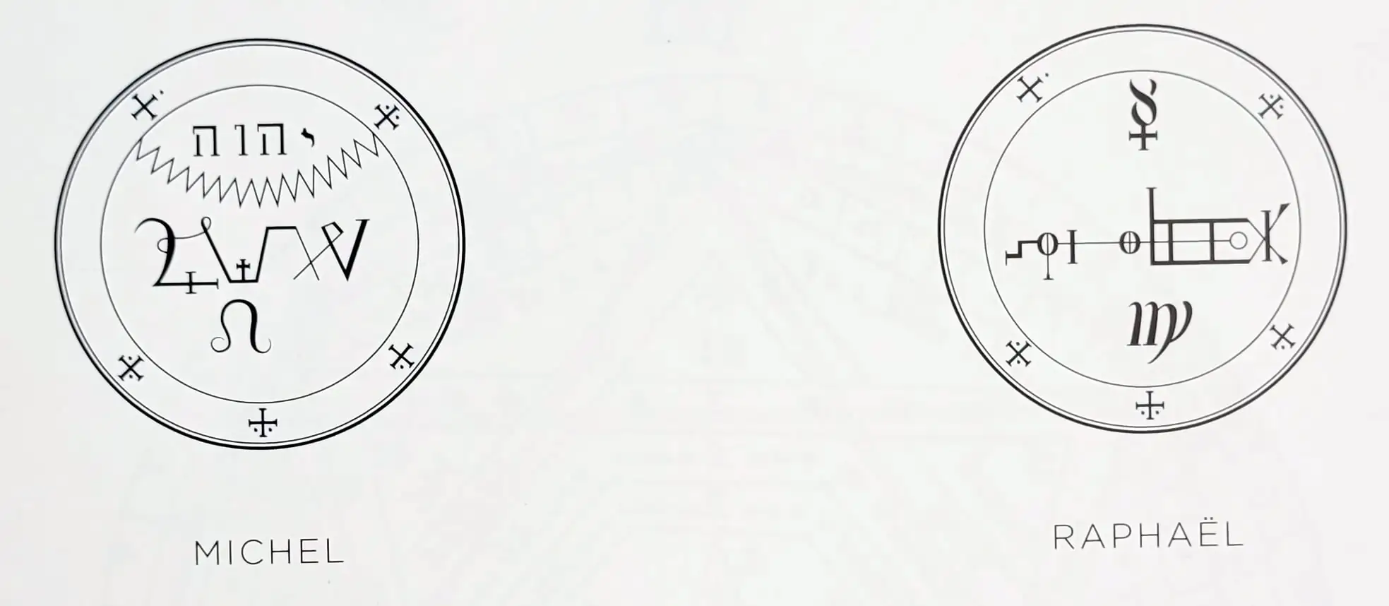 Sigilli degli Arcangeli secondo J. G. Faust, simboli mistici utilizzati per invocare gli arcangeli e la loro guida divina