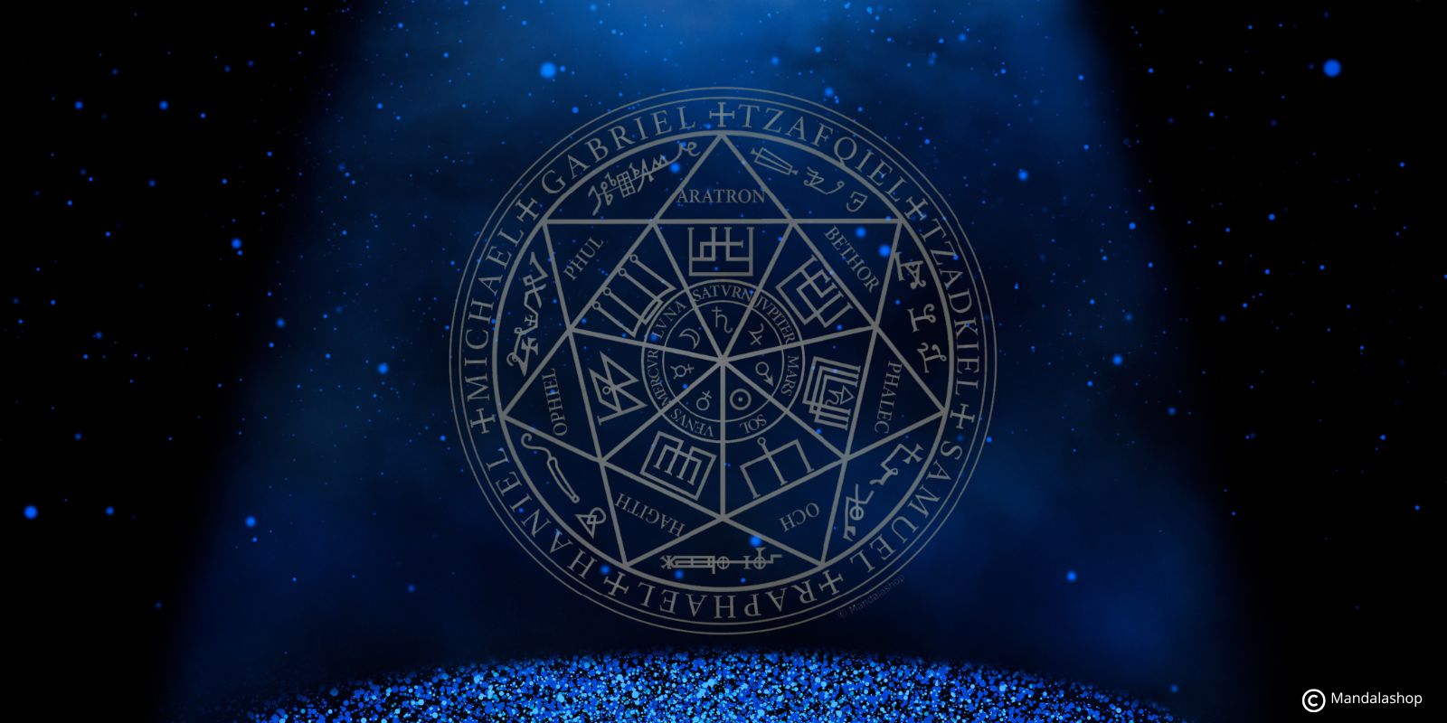 Sigillo dei 7 Arcangeli simbolo di protezione divina, link alla collezione Mandalashop