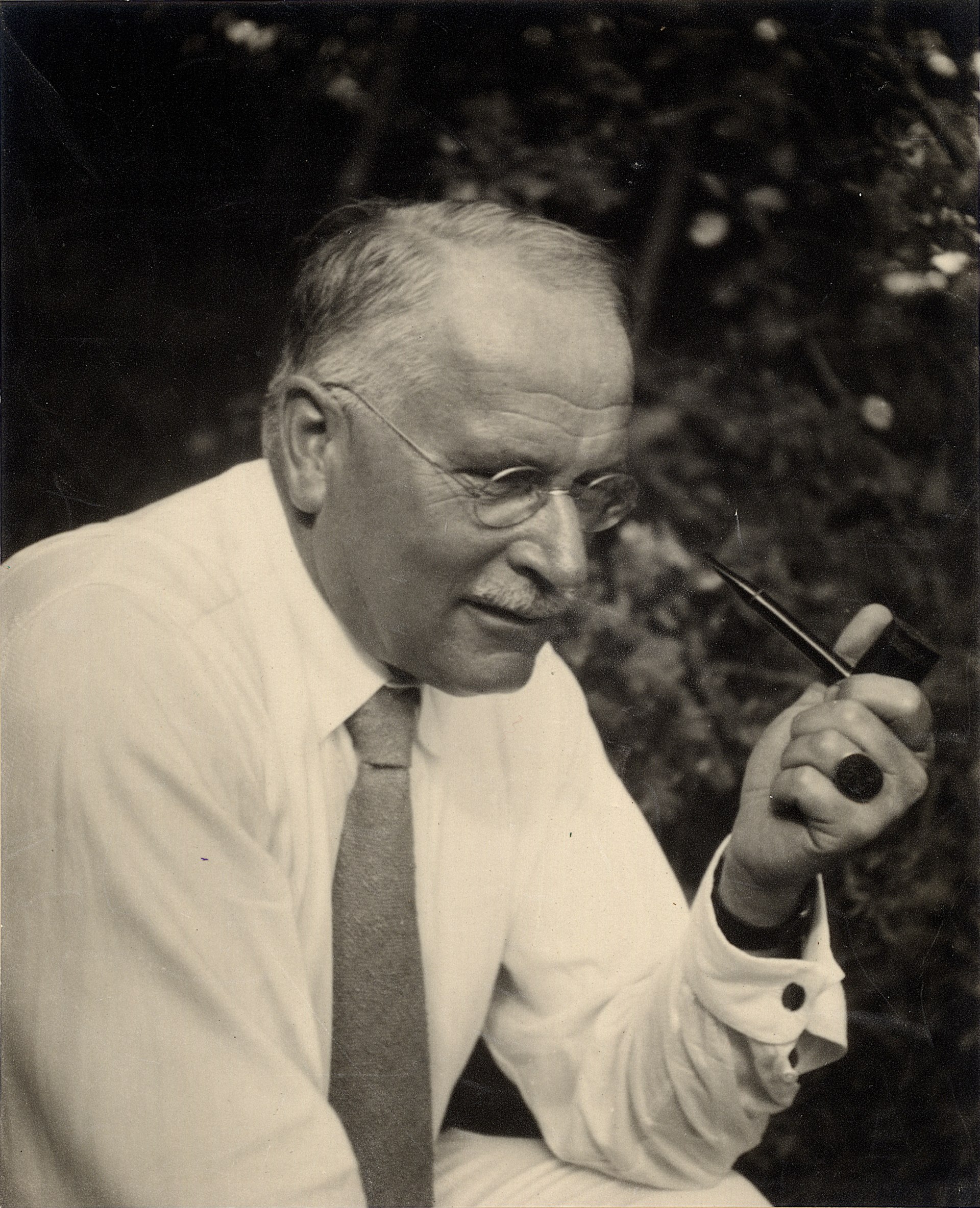 Portrait of Carl Gustav Jung, psychoanalyst famous for his theory of synchronicity and the collective unconscious