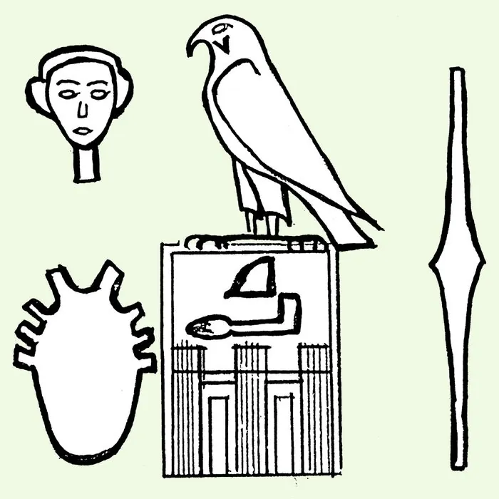 darstellung des herzens auf hieroglyphen im alten ägypten