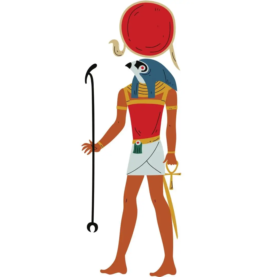 Representación de Ra, dois del sol en Egipto antiguo
