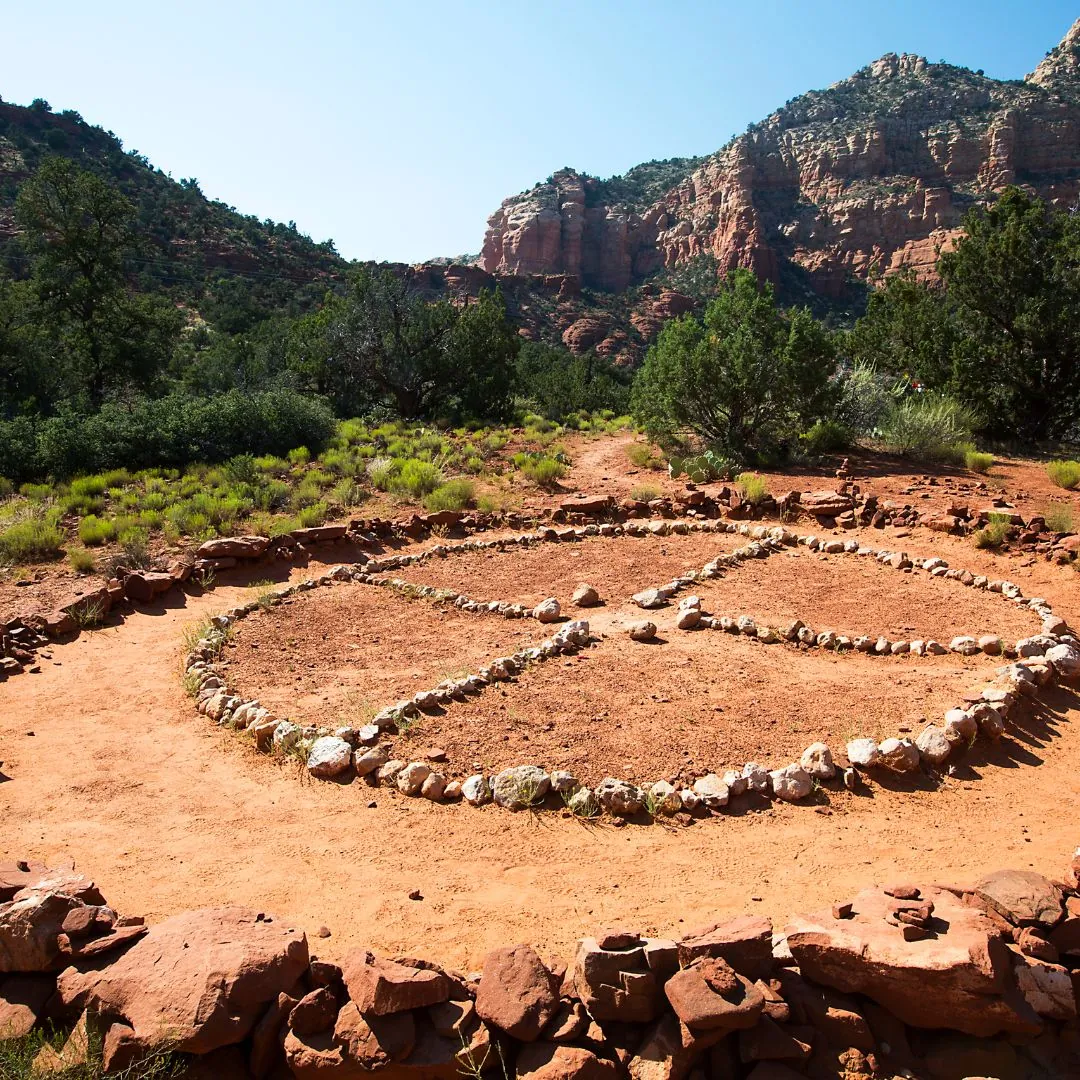 La rueda de medicina amerindia representa un círculo con una cruz en el interior