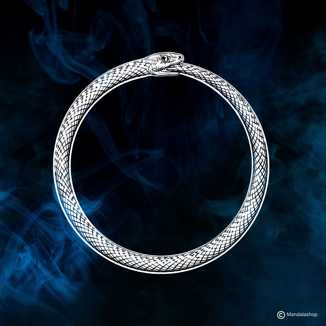 Ouroboros, the serpent or dragon biting its tail, symbol of eternity and regeneration