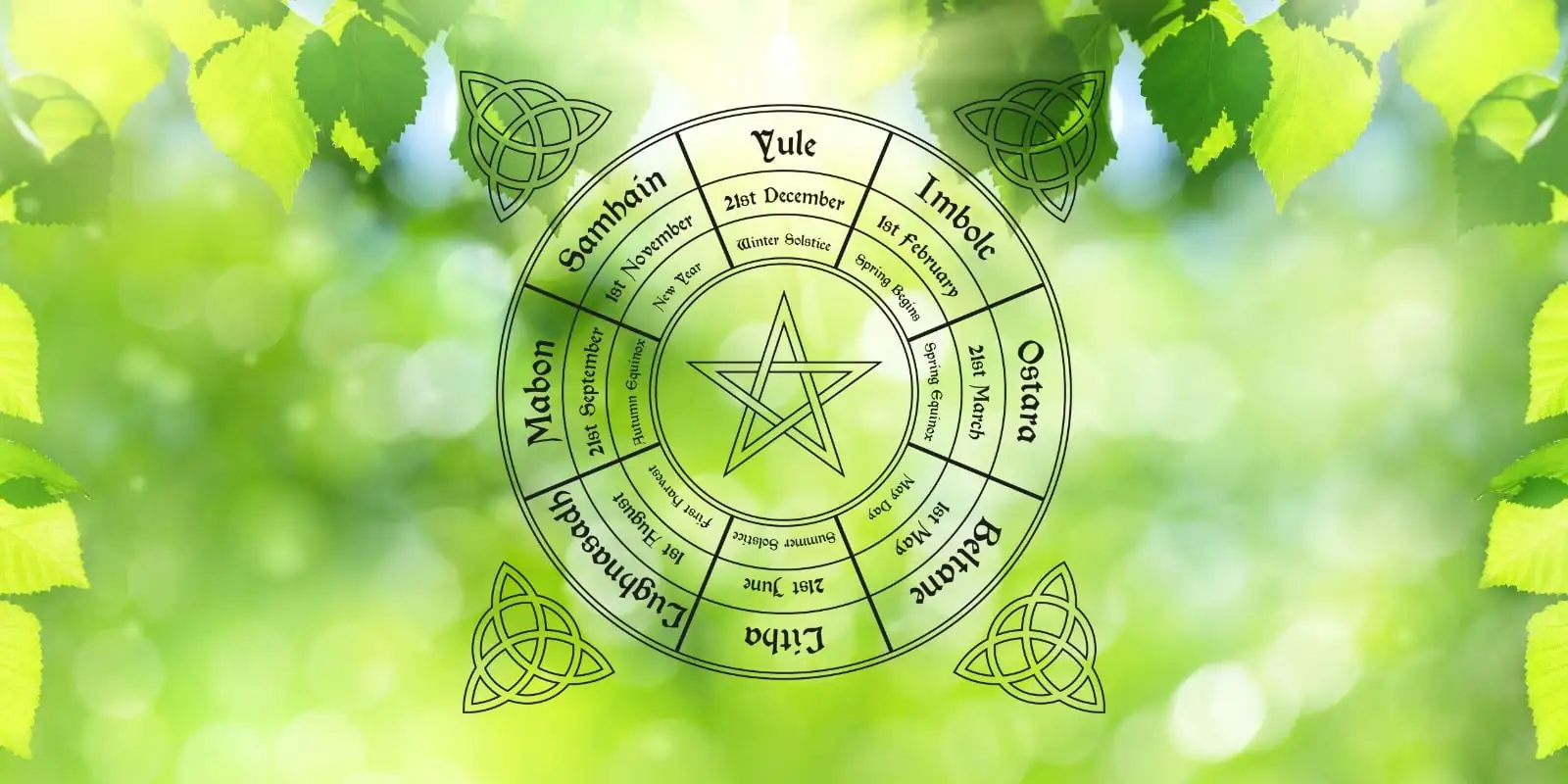 La ruota dell'anno Wicca scandisce le stagioni, le celebrazioni e i sabba